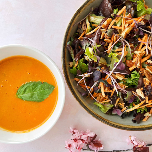 Salad & Bowl of Soup.