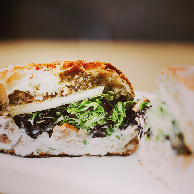 Sausage & Pear Sandwich.