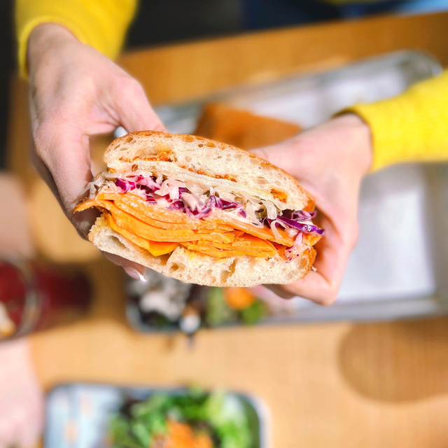 Veggie Reuben Sandwich.